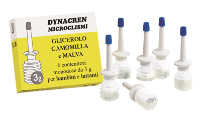DYNACREN MICROCLISMI CAMOMILLA E MALVA 6 PEZZI DA 3 G PER BAMBINI E LATTANTI - Gruppofarmastore.it
