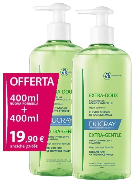 EXTRA DELICATO SHAMPOO DERMOPROTETTIVO 400 ML BIPACK - Gruppofarmastore.it