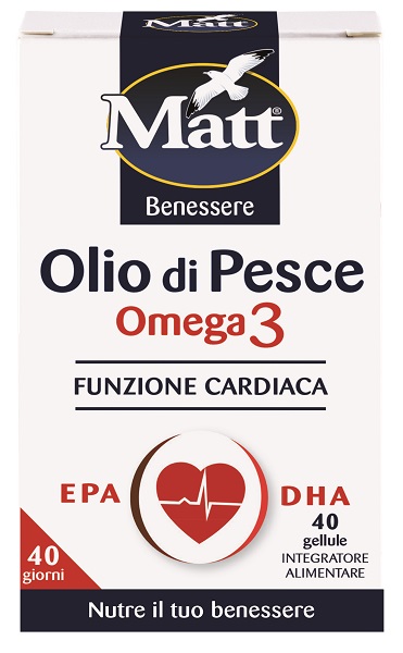 MATT BENESSERE OLIO DI PESCE OMEGA 3 40 GELLULE - Gruppofarmastore.it