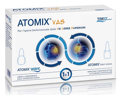 ATOMIX VAS KIT PER IGIENE FUNZIONALE DELLE VIE AEREE SUPERIORI ATOMIC WAVE + SPRAY - Gruppofarmastore.it