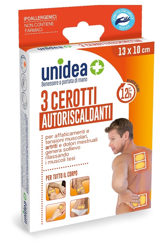 CEROTTO RISCALDANTE UNIDEA 13X10 CM 3 PEZZI - Gruppofarmastore.it