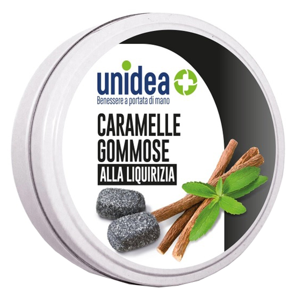 UNIDEA CARAMELLE GOMMOSE LIQUIRIZIA 40G - Gruppofarmastore.it