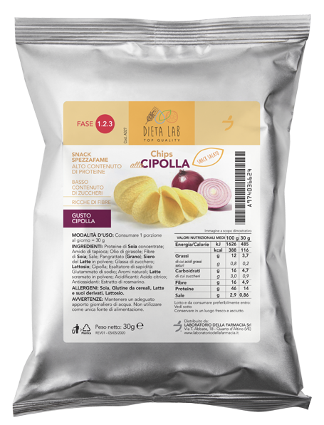 DIETALAB CHIPS ALLA CIPOLLA 30 G - Gruppofarmastore.it