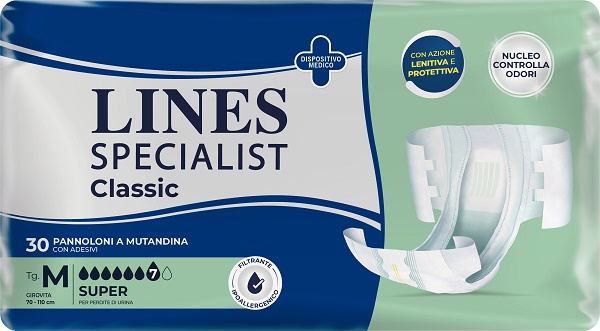PANNOLONE A MUTANDA LINES SPECIALIST CLASSIC SUPER MM 30 PEZZI - Gruppofarmastore.it