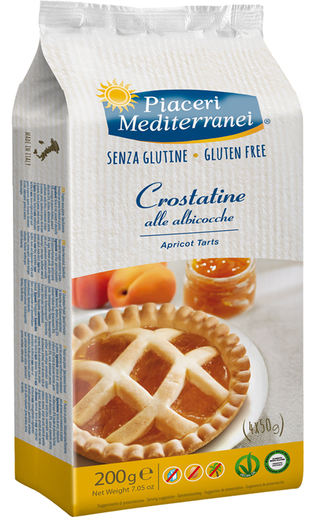 PIACERI MEDITERRANEI LE BONTA' DEL MATTINO CROSTATINE ALL'ALBICOCCA 4 X 50 G - Gruppofarmastore.it