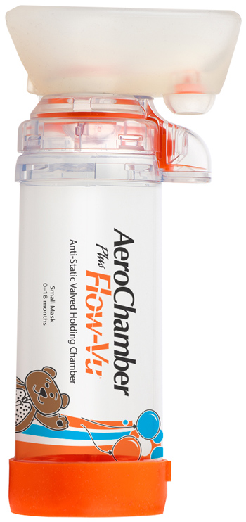 CAMERA DI TENUTA CON VALVOLA AEROCHAMBER PLUS FLOW VU PEDIATRICO SMALL 0-18 MESI - Gruppofarmastore.it