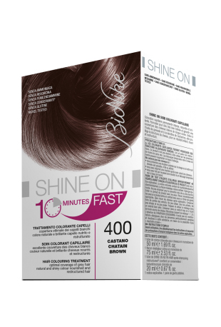 BIONIKE SHINE ON FAST TRATTAMENTO COLORANTE CAPELLI CASTANO 400 60 ML + TUBO 60 ML - Gruppofarmastore.it