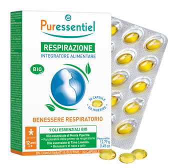 PURESSENTIEL RESPIRAZIONE BIO 9 OLI ESSENZIALI 30 CAPSULE - Gruppofarmastore.it