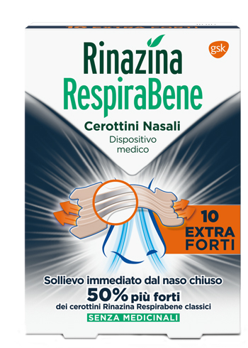 RINAZINA RESPIRABENE CEROTTI NASALI EXTRA FORTI 10 PEZZI - Gruppofarmastore.it