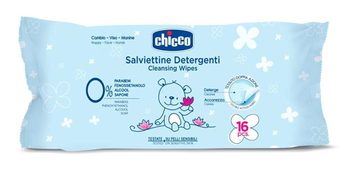 CHICCO COSMESI SALVIETTINE 16 PEZZI - Gruppofarmastore.it