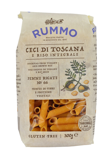 RUMMO PENNE RIGATE N 66 CECI DI TOSCANA E RISO INTEGRALE 300 G - Gruppofarmastore.it