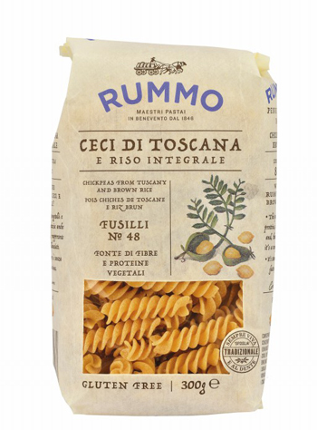 RUMMO FUSILLI N 48 CECI DI TOSCANA E RISO INTEGRALE 300 G - Gruppofarmastore.it