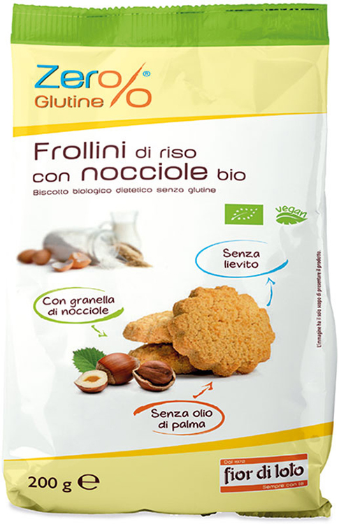 ZER%GLUTINE FROLLINI DI RISO CON NOCCIOLE SENZA GLUTINE 200 G - Gruppofarmastore.it