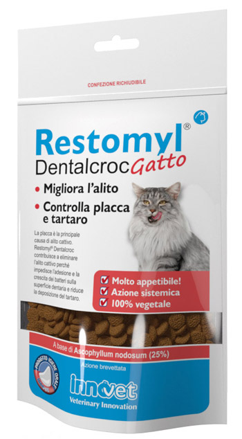 RESTOMYL DENTALCROC GATTO BUSTA 60 G - Gruppofarmastore.it