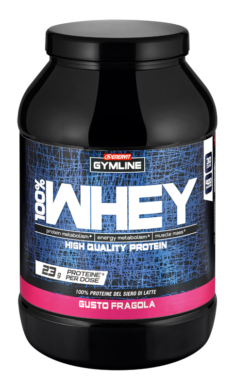 GYMLINE 100% WHEY CONCENTRATE FRAGOLA 900 G - Gruppofarmastore.it