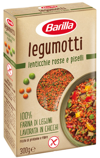 BARILLA LEGUMOTTI ALLE LENTICCHIE ROSSE E PISELLI 300 G - Gruppofarmastore.it