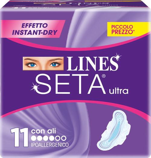 LINES SETA ULTRA ASSORBENTI CON ALI 11 PEZZI - Gruppofarmastore.it