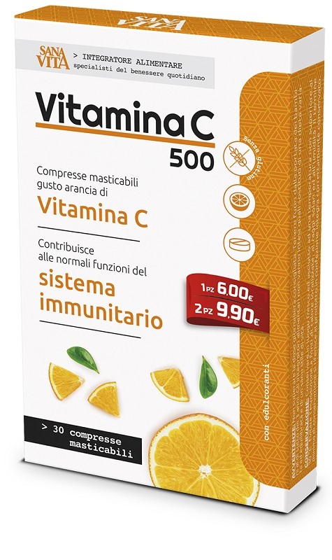 SANAVITA VITAMINA C MASTICABILE 30 COMPRESSE - Gruppofarmastore.it
