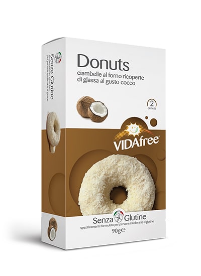 DONUTS GUSTO COCCO CON GLASSA CIOCCOLATO BIANCO 90 G - Gruppofarmastore.it
