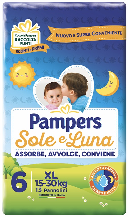 PAMPERS SOLE E LUNA XL 13 PEZZI - Gruppofarmastore.it