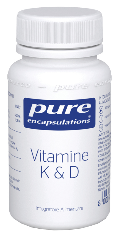 PURE ENCAPSULATIONS VITAMINE K & D 30 CAPSULE - Gruppofarmastore.it