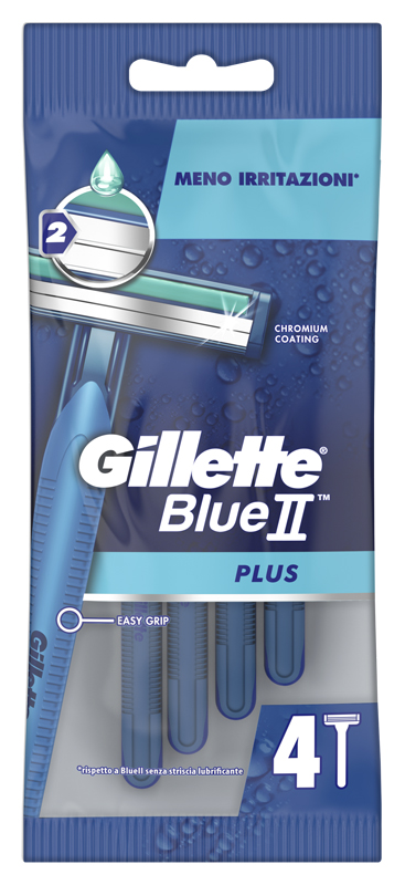 GILLETTE BLUE II USA&GETTA PLUS 4 PEZZI - Gruppofarmastore.it