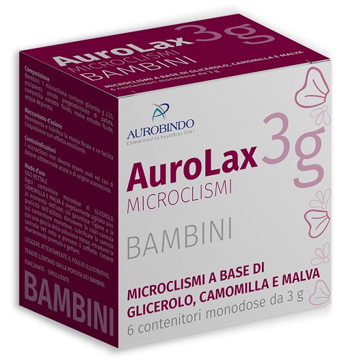 MICROCLISMI PER BAMBINI AUROLAX 6 CONTENITORI 3 G - Gruppofarmastore.it