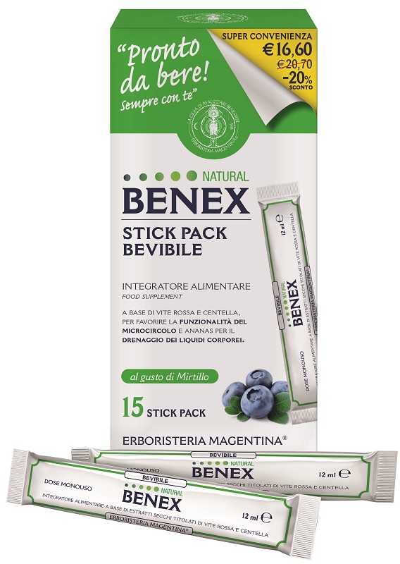 BENEX BEVIBILE 15 STICK DA 12 ML TAGLIO PREZZO - Gruppofarmastore.it