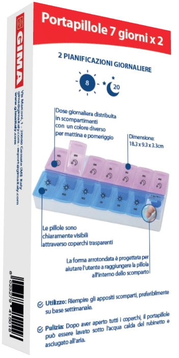 PORTAPILLOLE SETTIMANALE 7 GIORNI X 2 - Gruppofarmastore.it