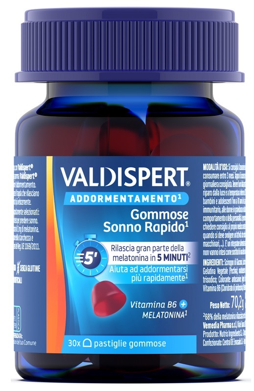 VALDISPERT GOMMOSE SONNO RAPIDO 30 PASTIGLIE GOMMOSE - Gruppofarmastore.it