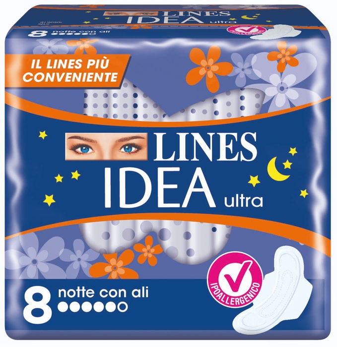 LINES IDEA ULTRA NOTTE ALI 8 PEZZI - Gruppofarmastore.it