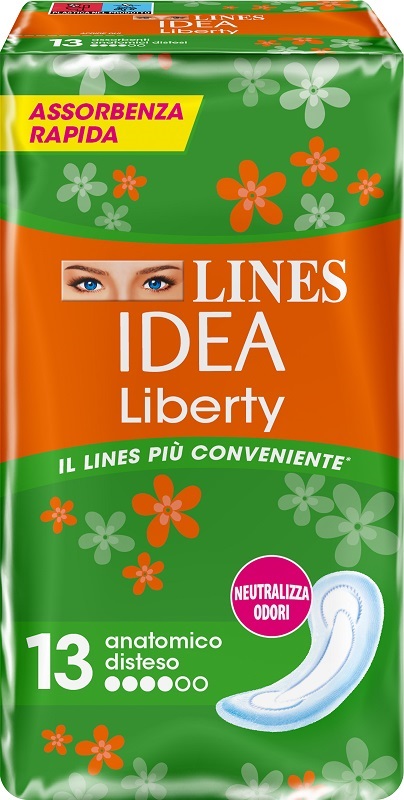 LINES IDEA LIBERTY DWCT ANATOMICI 13 PEZZI - Gruppofarmastore.it