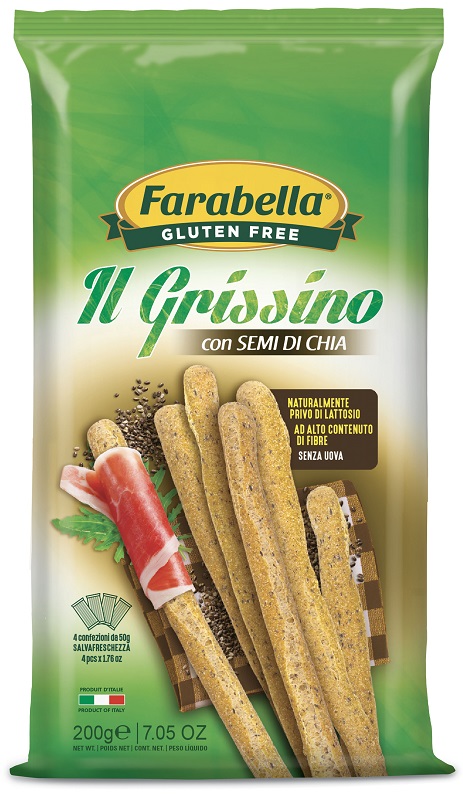 FARABELLA GRISSINI CON SEMI DI CHIA 200 G - Gruppofarmastore.it