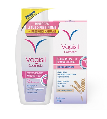VAGISIL DUO DEFENSE CREMA INTIMA 2 IN 1 30 G + DETERGENTE INTIMO 250 ML OMAGGIO - Gruppofarmastore.it