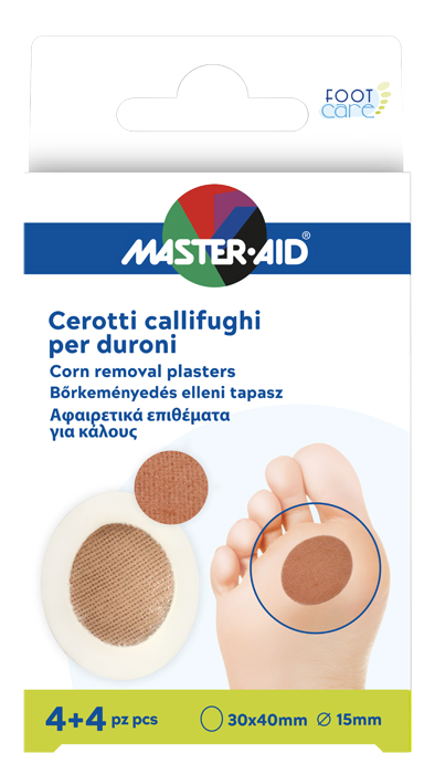 CEROTTO CALLIFUGO MASTER-AID FOOTCARE PER DURONI 4+4 PEZZI B1 - Gruppofarmastore.it