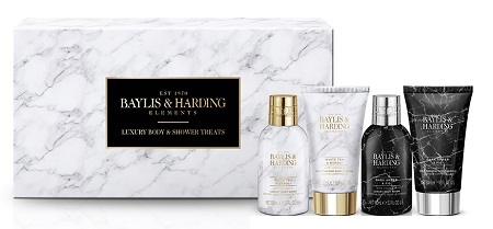 BAYLIS & HARDING ELEMENTS SET CORPO & DOCCIA 1 BODY LOTION DARK AMBER & FIG 50 ML + 1 BODY LOTION WHITE TEA 50 ML + 1 BODY WASH DARK AMBER 100 ML + 1 BODY WASH WHITE 100 ML - Gruppofarmastore.it