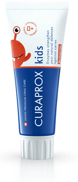CURAPROX KIDS TOOTHPASTE STRAWBERRY FLAVOR 0 PPM 60 ML - Gruppofarmastore.it