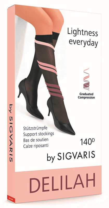 SIGVARIS DELILAH 140 DENARI FLAT GAMBALETTO NERO 2 - Gruppofarmastore.it