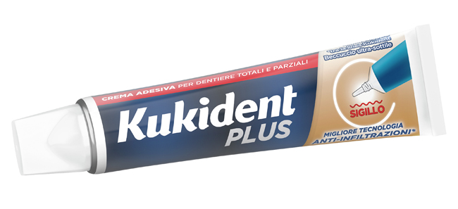 KUKIDENT PLUS BARRIERA ANTI-CIBO NEUTRO CREMA ADESIVA DENTIERE 40 G - Gruppofarmastore.it