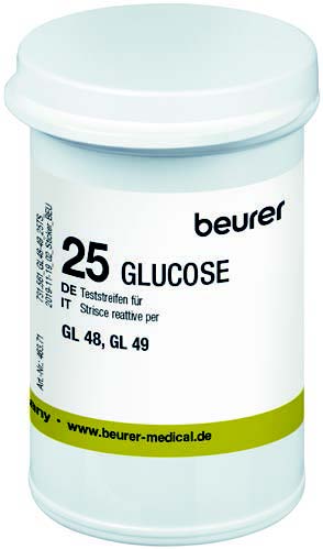 STRISCE MISURAZIONE GLICEMIA BEURER PER GLUCOMETRO GL48/GL49 IN FLACONE 50 PEZZI - Gruppofarmastore.it