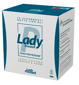 LADY PRESTERIL ASSORBENTI NOTTE CON ALI RIPIEGATI BIODEGRADABILI 10 PEZZI - Gruppofarmastore.it