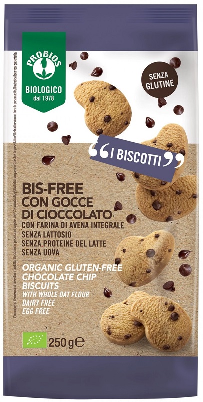 PROBIOS BISCOTTI BISFREE GOCCE DI CIOCCOLATO 250 G - Gruppofarmastore.it