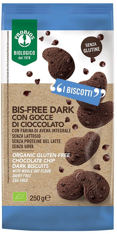 PROBIOS BISCOTTO BISFREE DARK GOCCE DI CIOCCOLATO 250 G - Gruppofarmastore.it