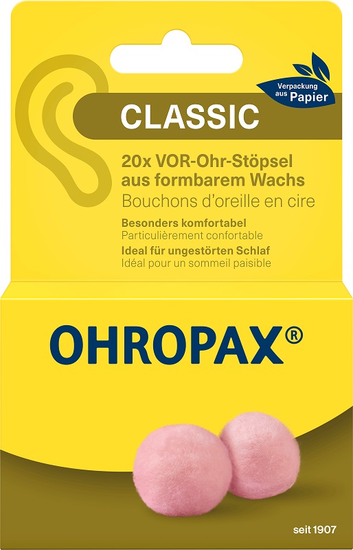 OHROPAX CLASSIC TAPPI AURICOLARI CERA OVATTA 20 PEZZI - Gruppofarmastore.it