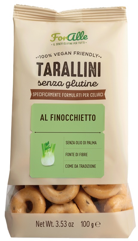 FORALLE TARALLINI SENZA GLUTINE AL FINOCCHIETTO 100 G - Gruppofarmastore.it