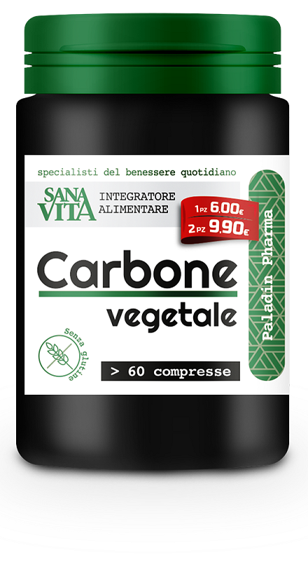 SANAVITA CARBONE VEGETALE 60 COMPRESSE - Gruppofarmastore.it