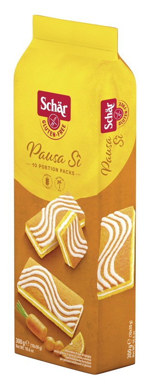 SCHAR PAUSA SI' MERENDINE DI PAN DI SPAGNA AL GUSTO DI CAROTA E ARANCIA 10 PORZIONI DA 30 G - Gruppofarmastore.it