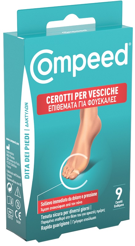 COMPEED CEROTTO VESCICHE DITA DEI PIEDI 9 PEZZI CARTON - Gruppofarmastore.it