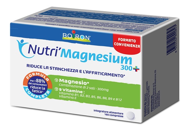 NUTRI'MAGNESIUM 300+ 160 COMPRESSE DA 500 MG SENZA GLUTINE NATURALMENTE PRIVO DI LATTOSIO - Gruppofarmastore.it