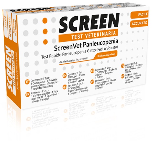 SCREENVET TEST RAPIDO PANLEUCOPENIA FECI/VOMITO GATTO - Gruppofarmastore.it